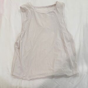 Lululemon white flowy reflective tank top size 2